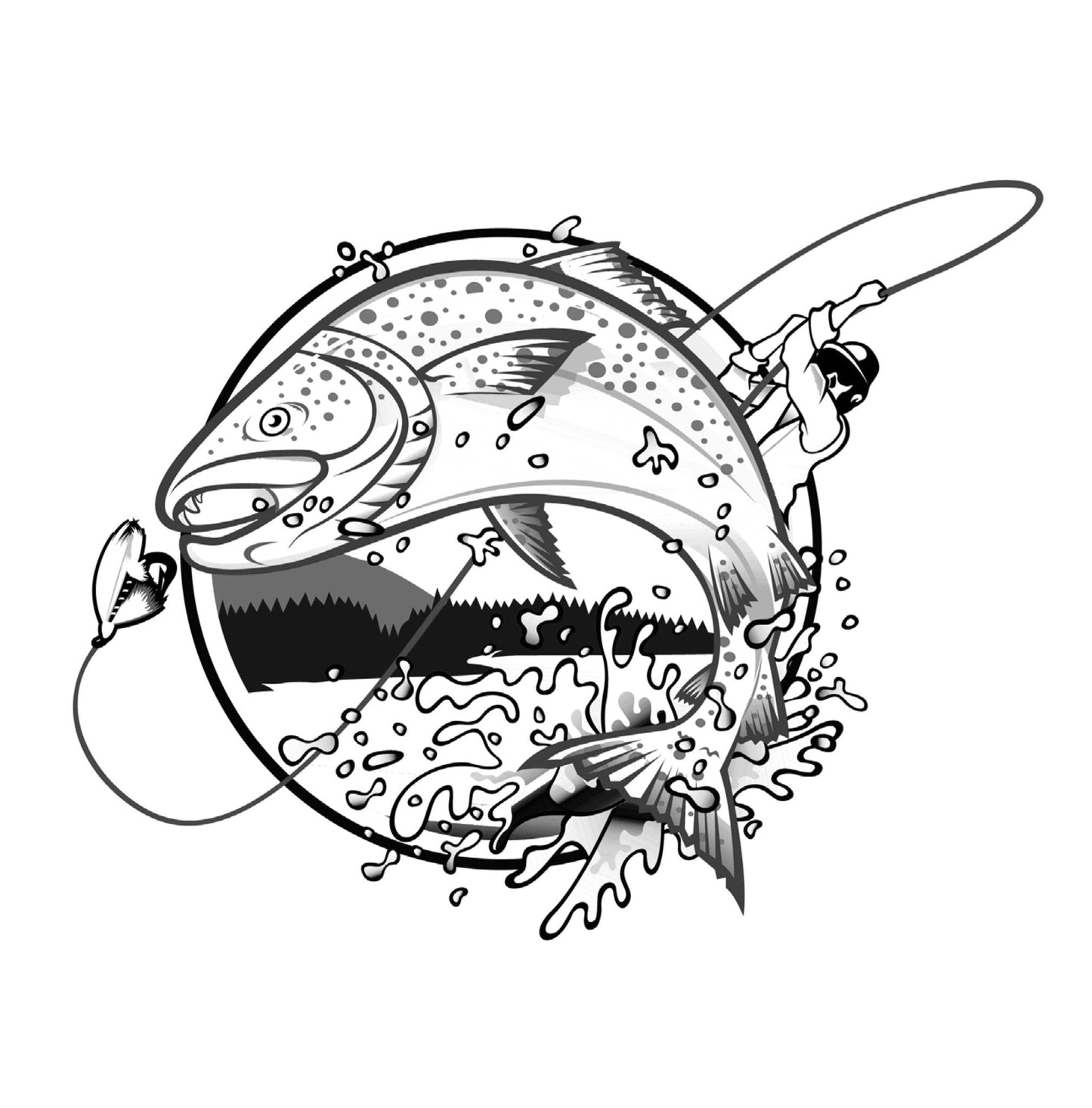 Angler Malbuch für Erwachsene (Buchdruck) - Monsoon Publishing