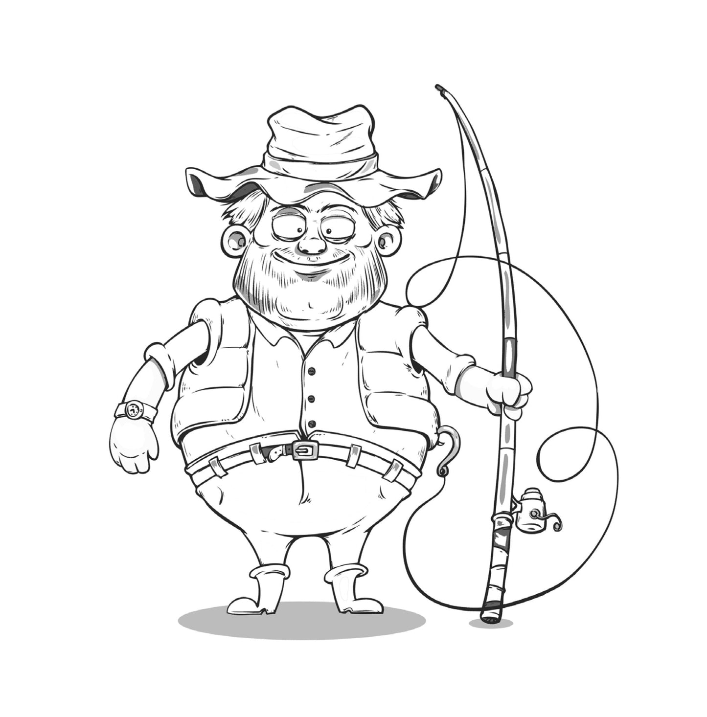 Angler Malbuch für Erwachsene (Digital) - Monsoon Publishing