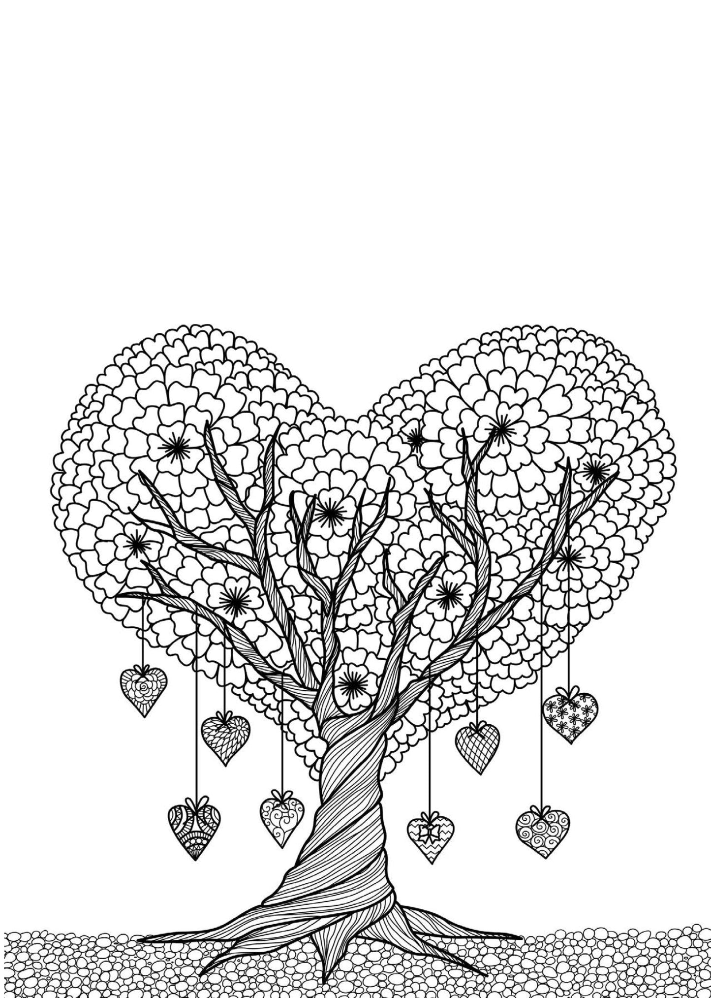Baum Malbuch für Erwachsene (Digital) - Monsoon Publishing