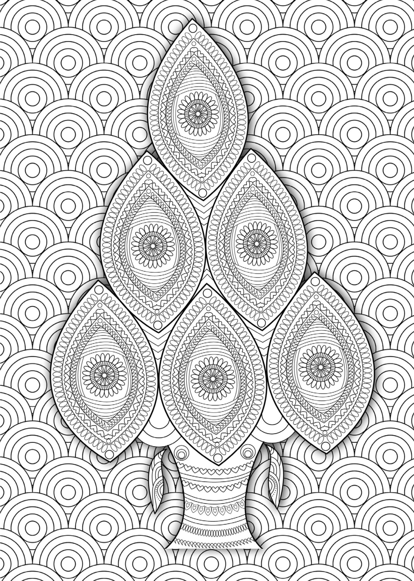 Baum Malbuch für Erwachsene (Digital) - Monsoon Publishing