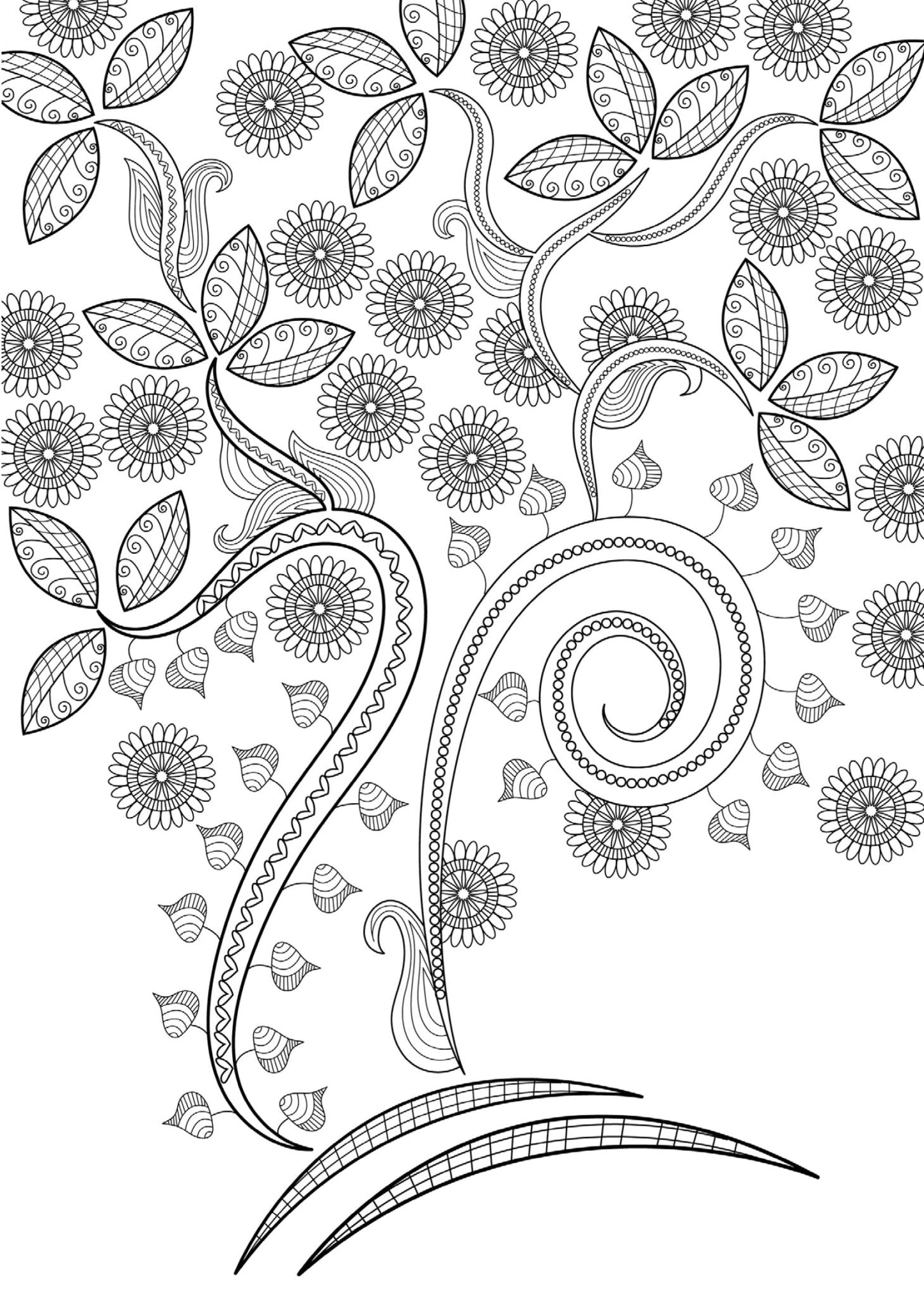Baum Malbuch für Erwachsene (Digital) - Monsoon Publishing