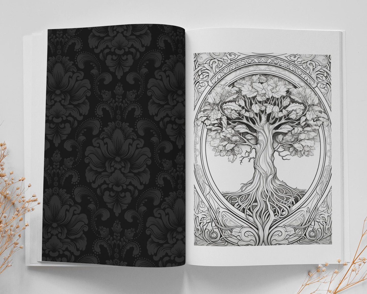 Bäume Malbuch für Erwachsene Graustufen (Buchdruck) - Monsoon Publishing