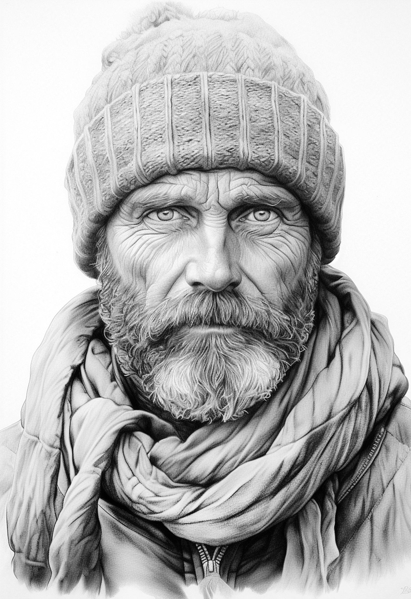 Best of Portraits Malbuch Graustufen (Digital) - Monsoon Publishing