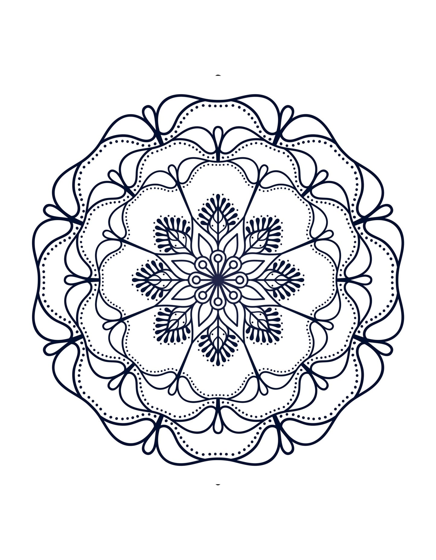 Blumen Mandala Malbuch für Erwachsene (Buchdruck) - Monsoon Publishing