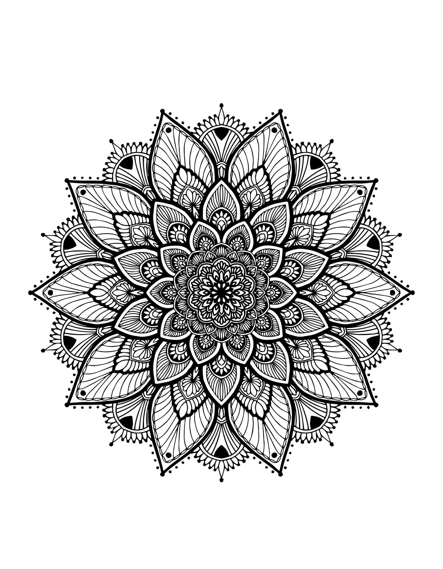 Blumen Mandalas Malbuch für Erwachsene (Digital) - Monsoon Publishing