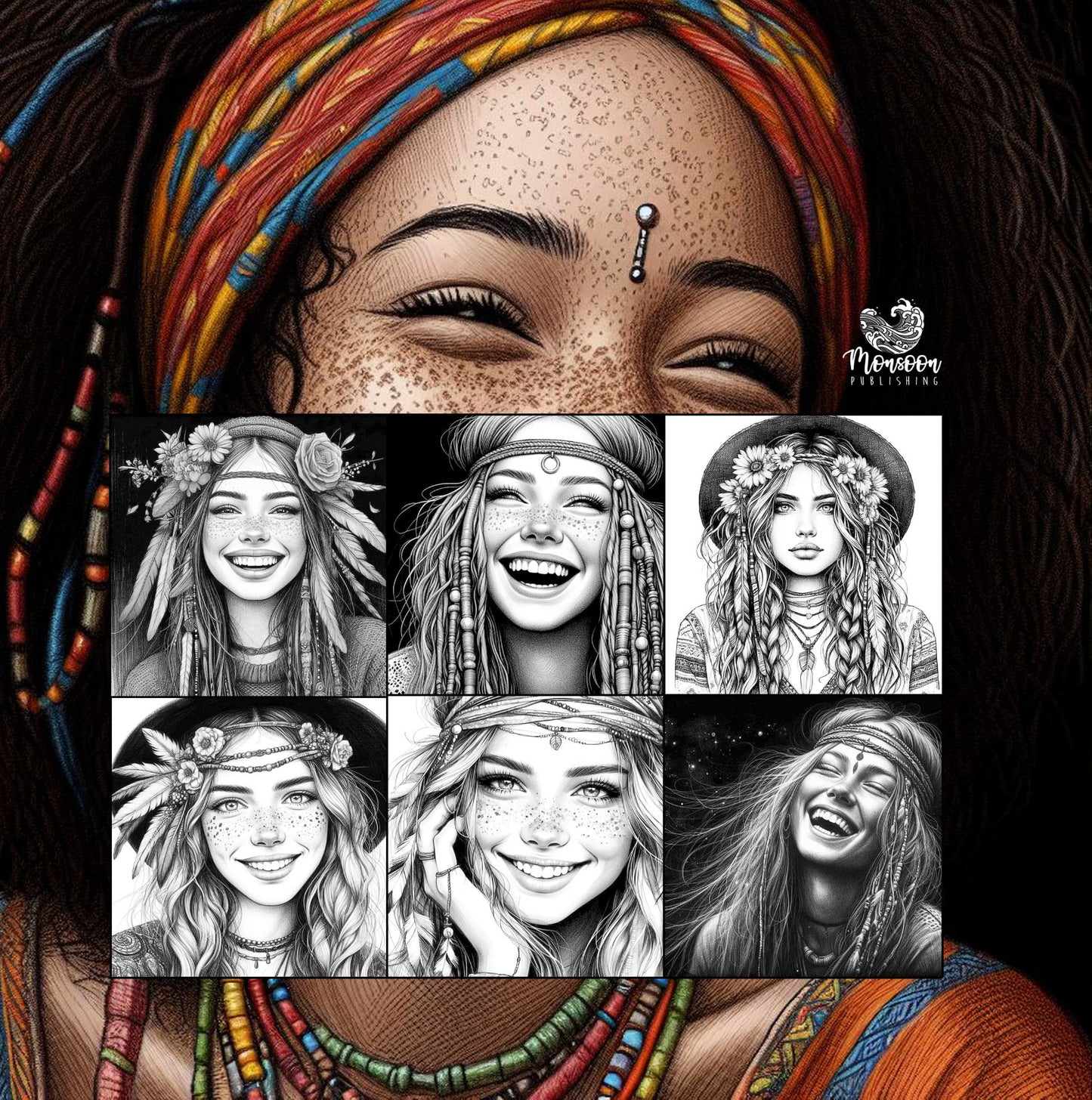 boho malbuch für erwachsene monsoon publishing