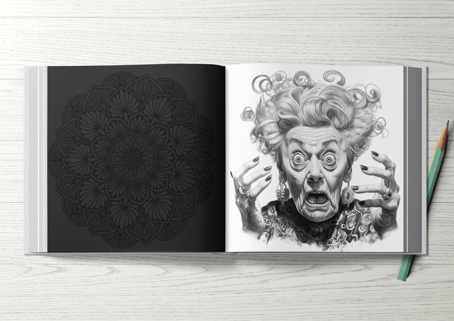 Crazy Grossmütter Malbuch Graustufen (Buchdruck) - Monsoon Publishing