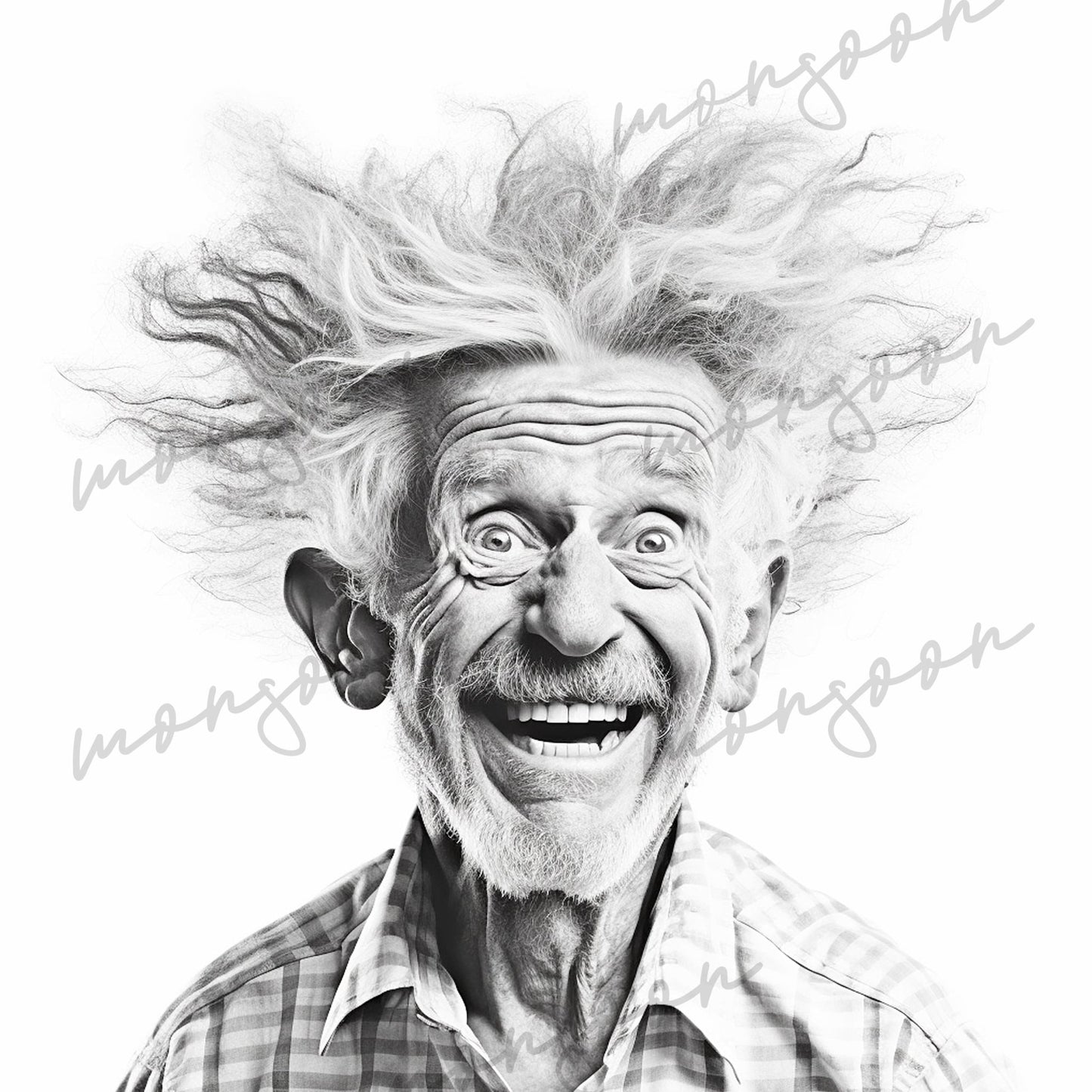 Crazy Grossväter Malbuch Graustufen (Buchdruck) - Monsoon Publishing