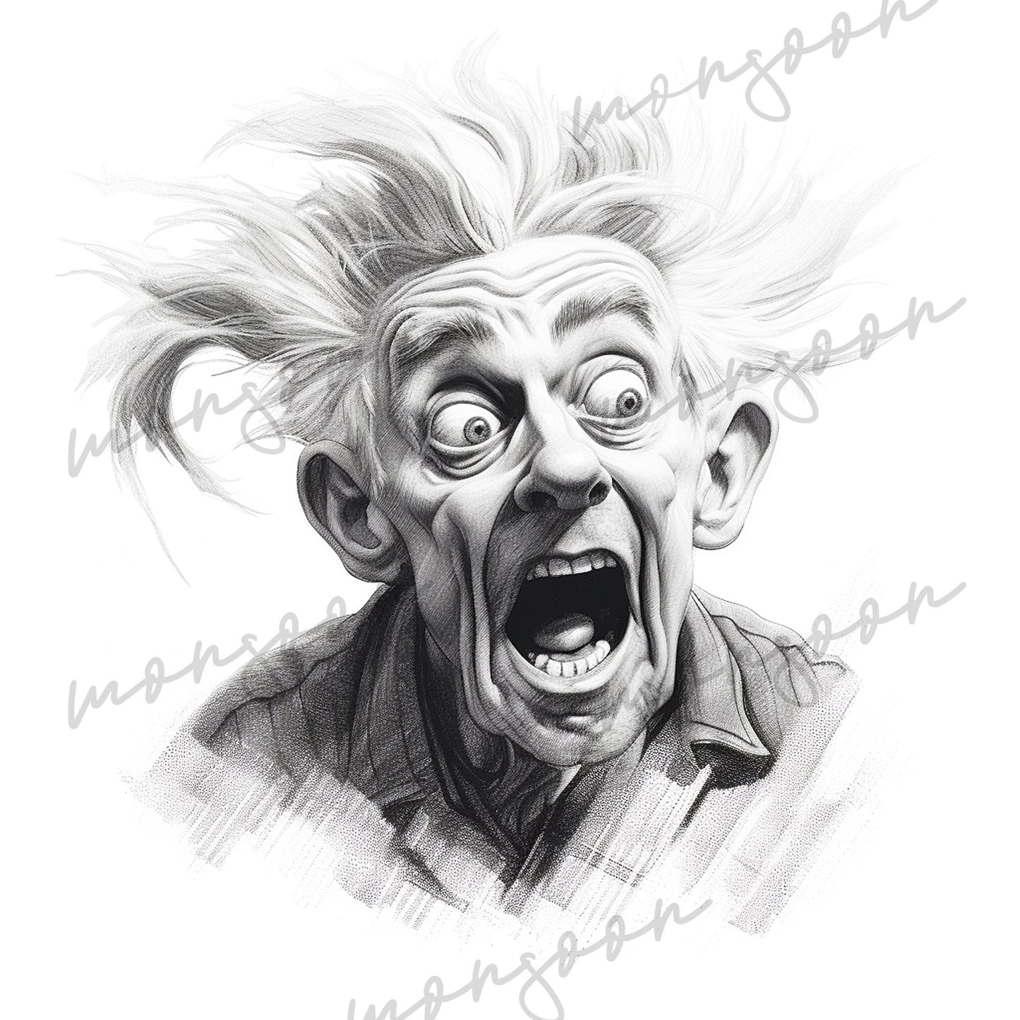 Crazy Grossväter Malbuch Graustufen (Buchdruck) - Monsoon Publishing