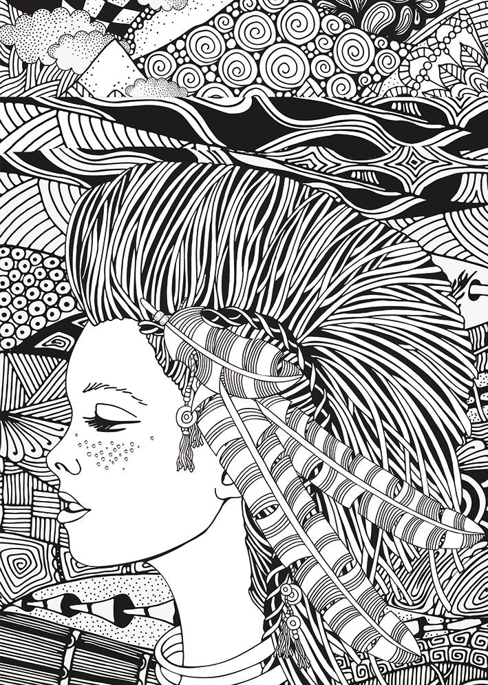 Doodle Girls Malbuch für Mädchen (Digital) - Monsoon Publishing