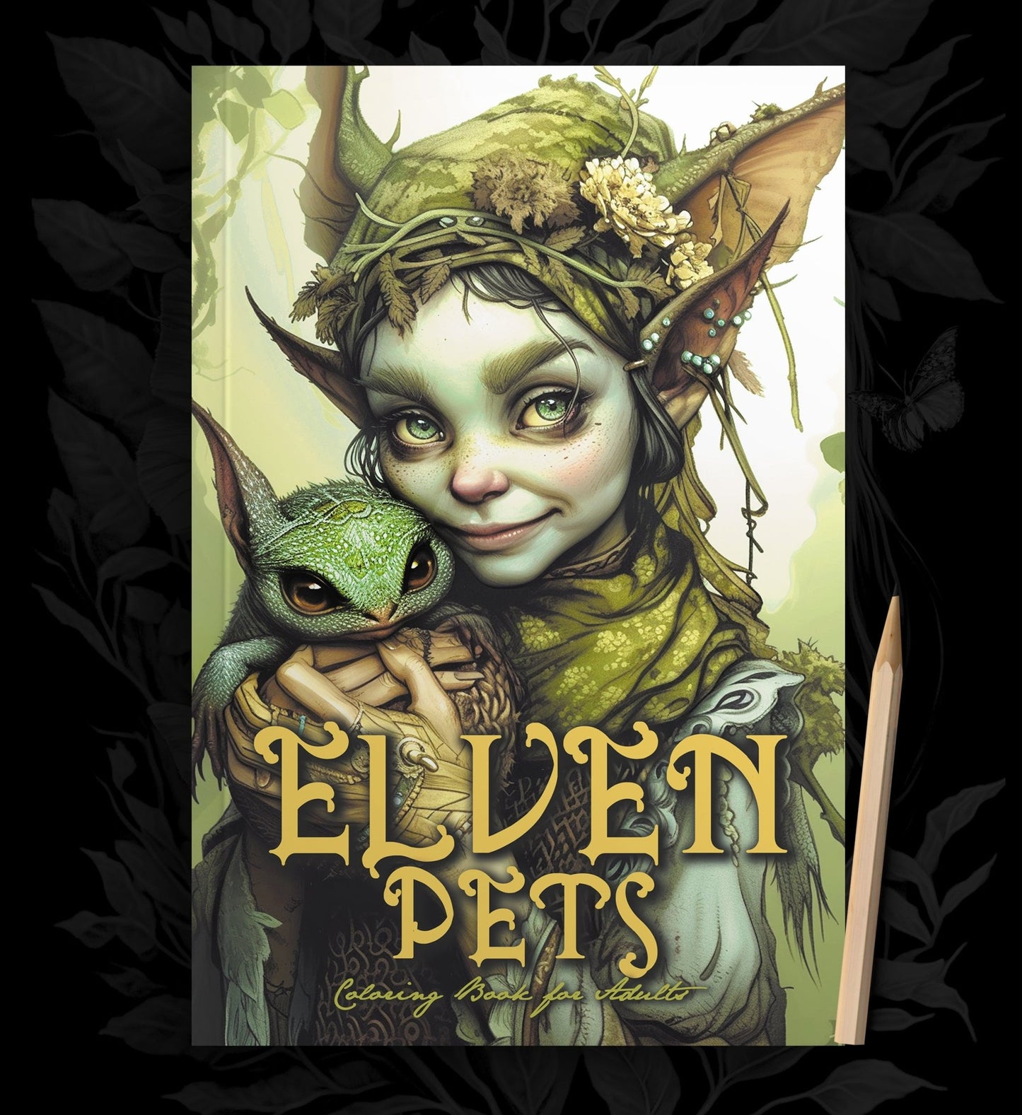 Elfen Tiere Malbuch Graustufen (Buchdruck) - Monsoon Publishing
