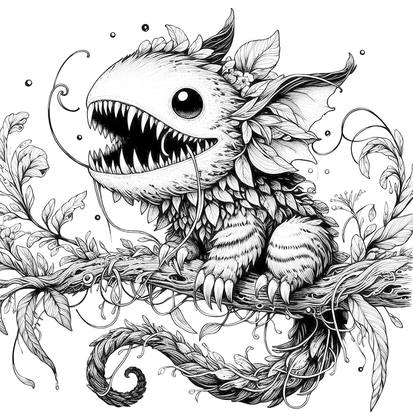 Fantastische Kreaturen Malbuch Graustufen 2 (Digital)