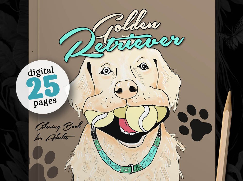 Golden Retriever Malbuch (Digital) - Monsoon Publishing