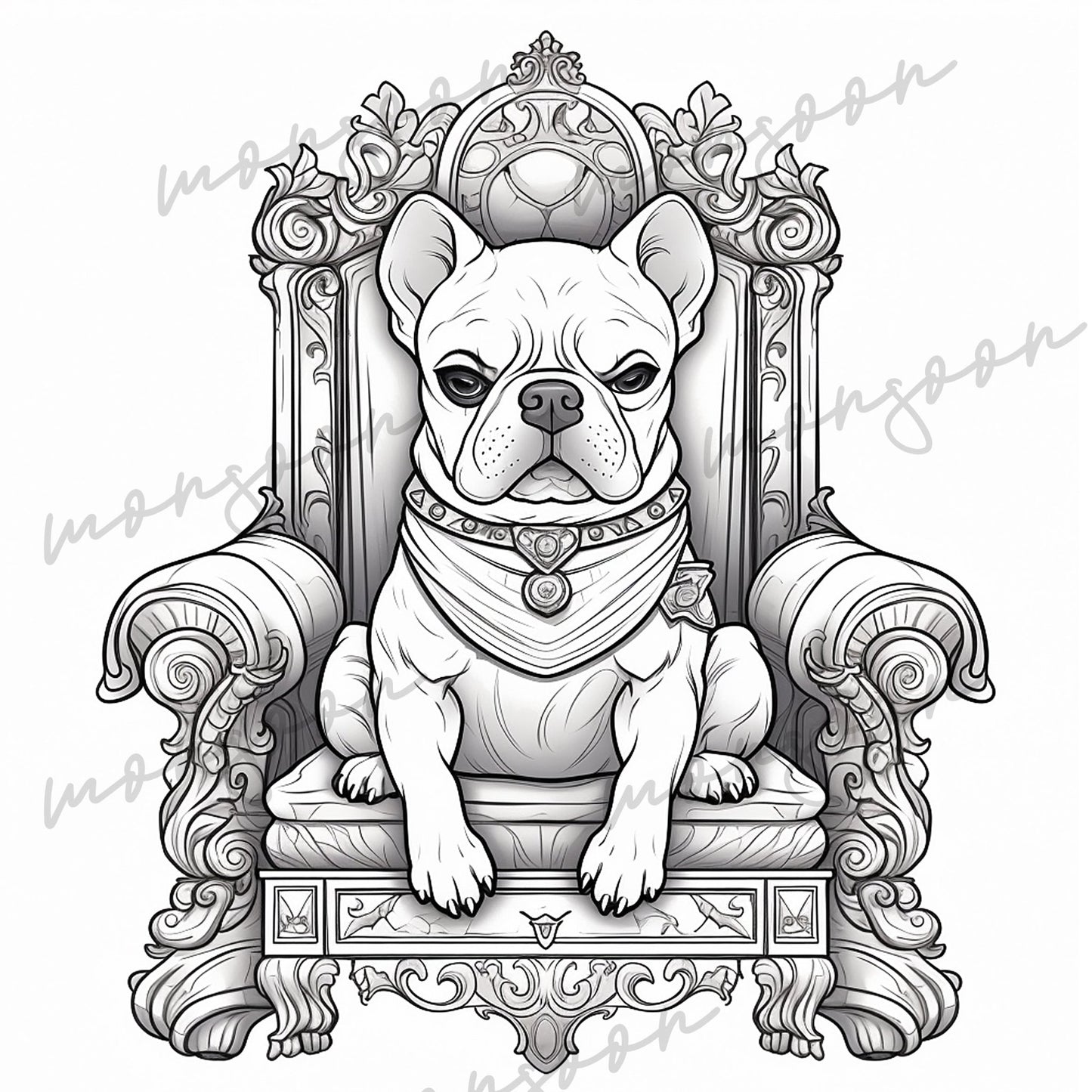 Grantige Hunde Malbuch Graustufen (Buchdruck) - Monsoon Publishing