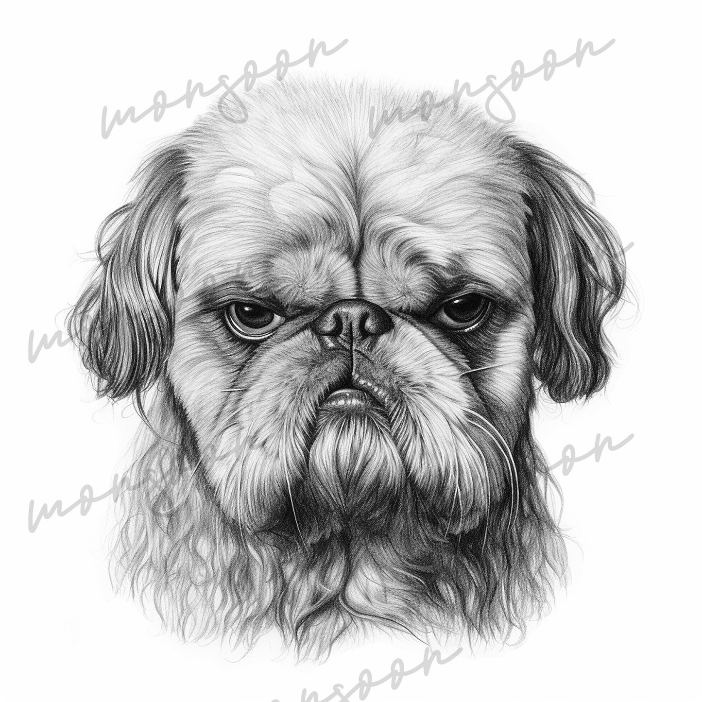 Grantige Hunde Malbuch Graustufen (Buchdruck) - Monsoon Publishing