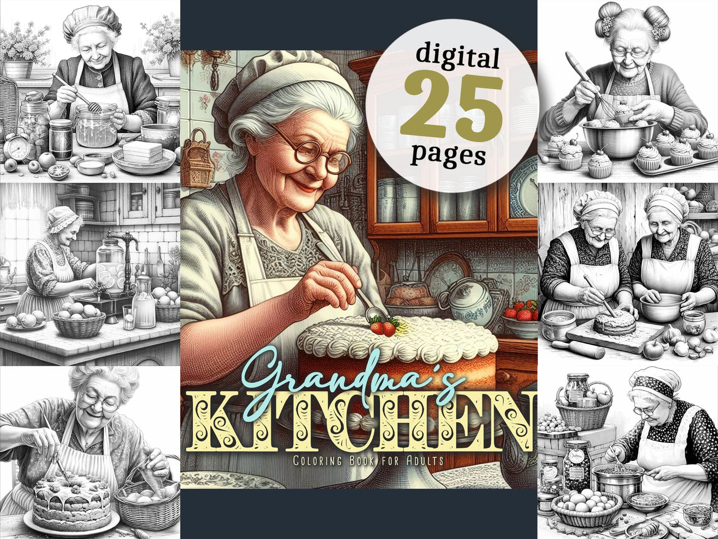Grossmutters Küche Malbuch (Digital)