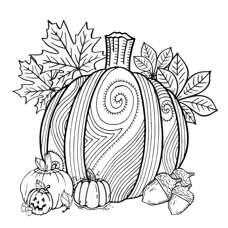 Herbst Malbuch für Erwachsene (Digital) - Monsoon Publishing