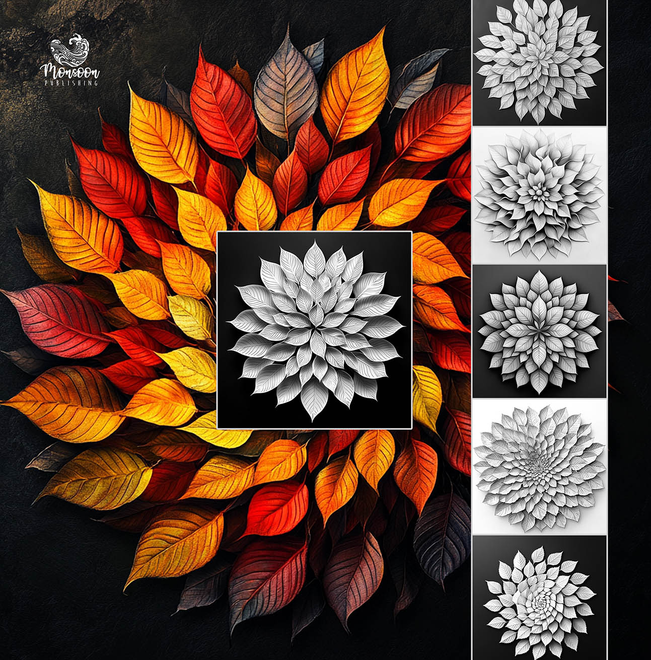 herbst mandala malbuch monsoon publishing