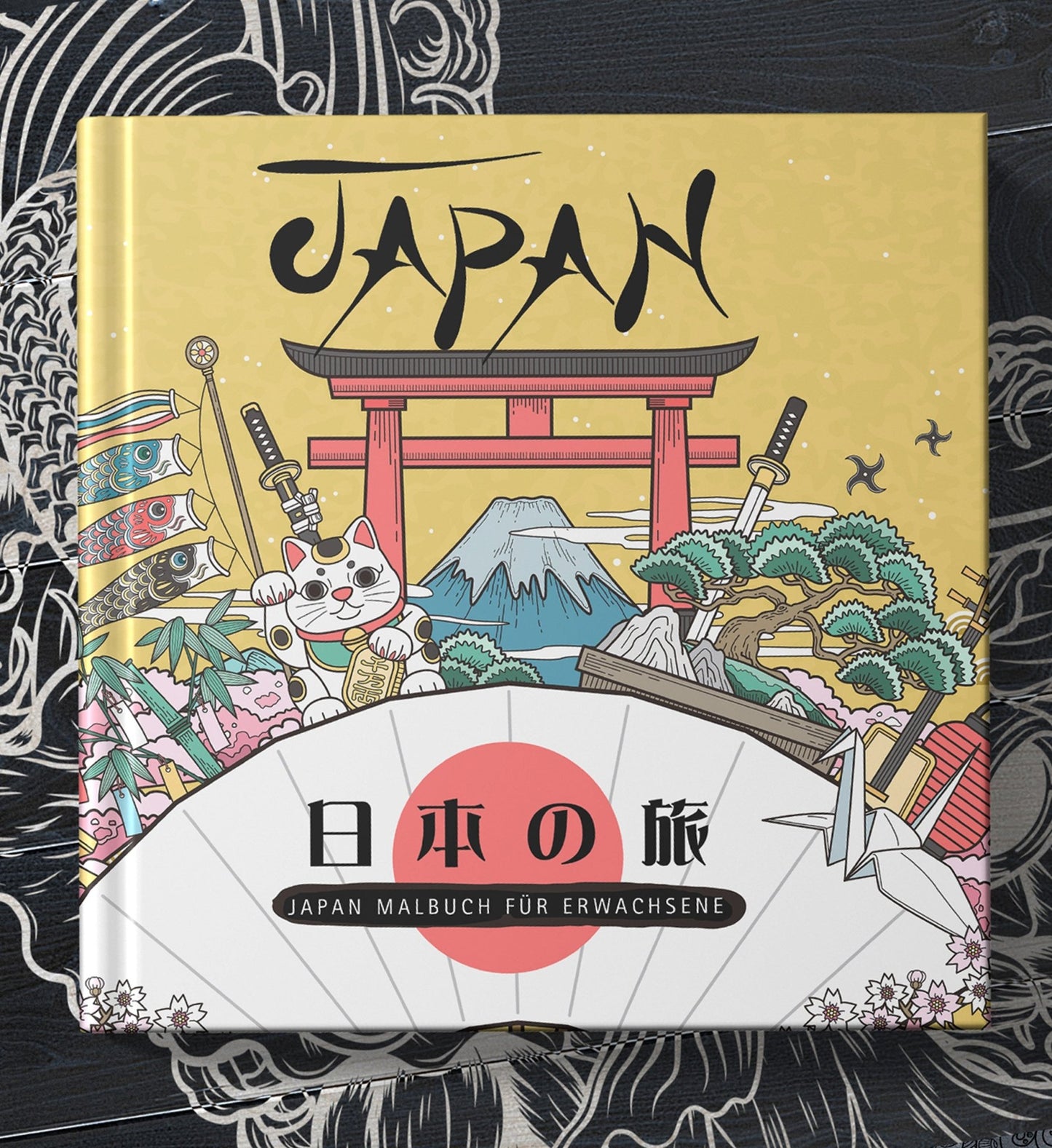 Japan Malbuch für Erwachsene (Buchdruck) - Monsoon Publishing