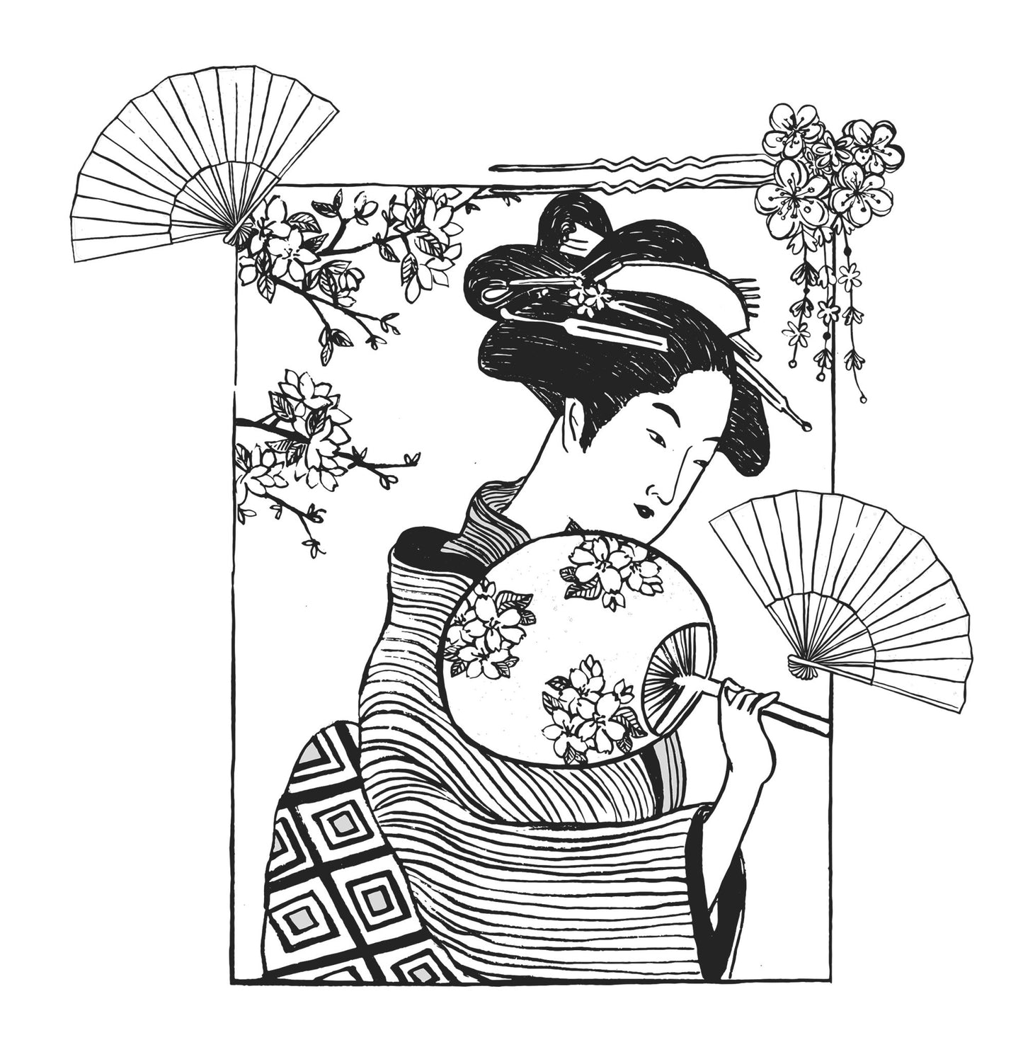 Japan Malbuch für Erwachsene (Buchdruck) - Monsoon Publishing