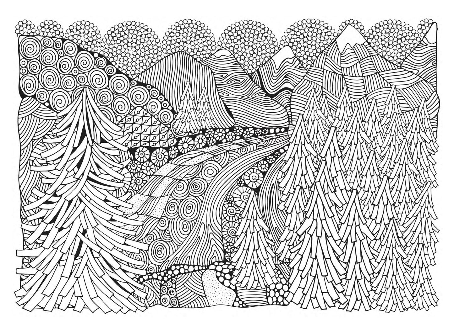 Landschaften Malbuch für Erwachsene (Digital) - Monsoon Publishing