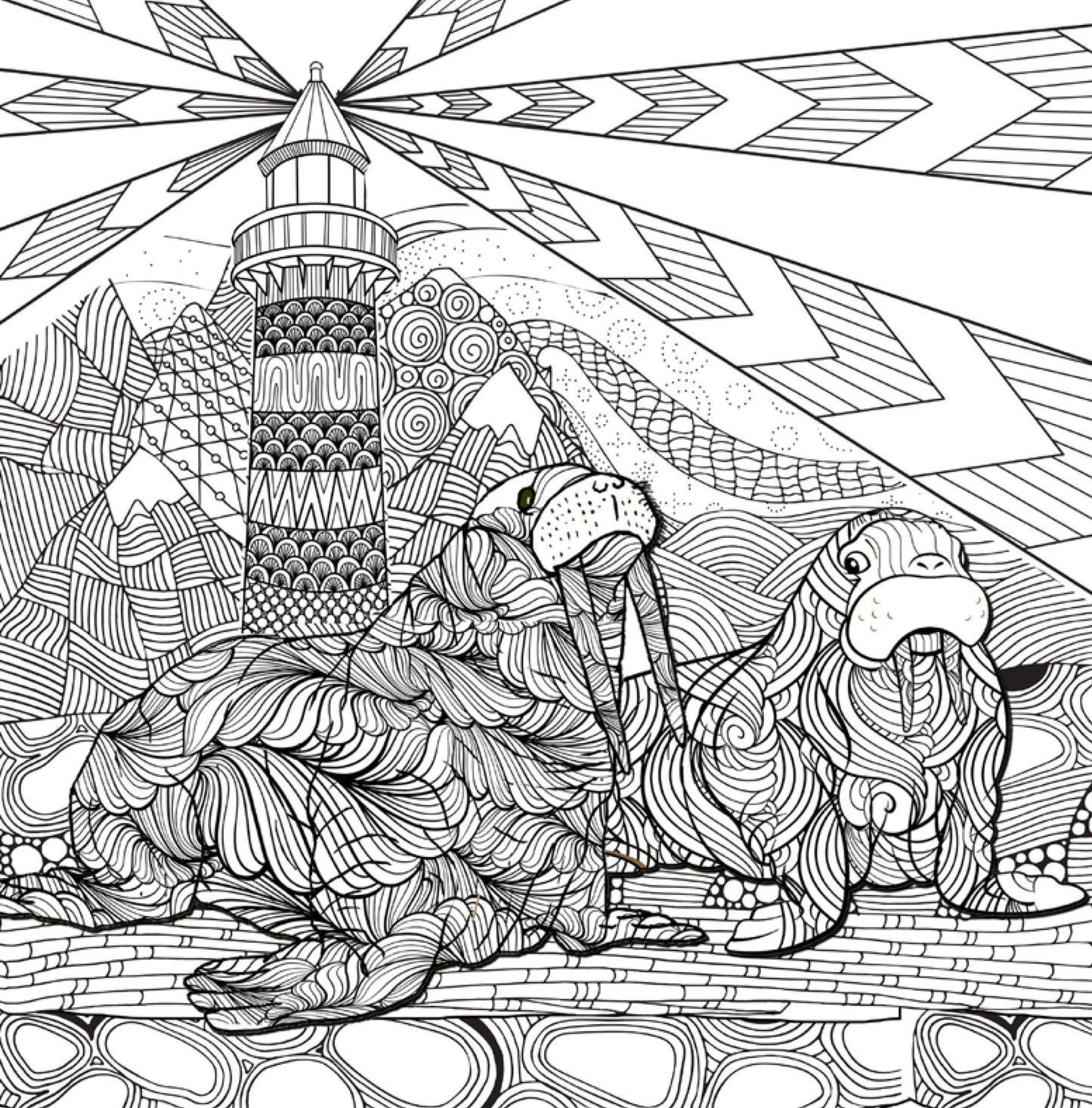 Leuchttürme Malbuch für Erwachsene (Digital) - Monsoon Publishing