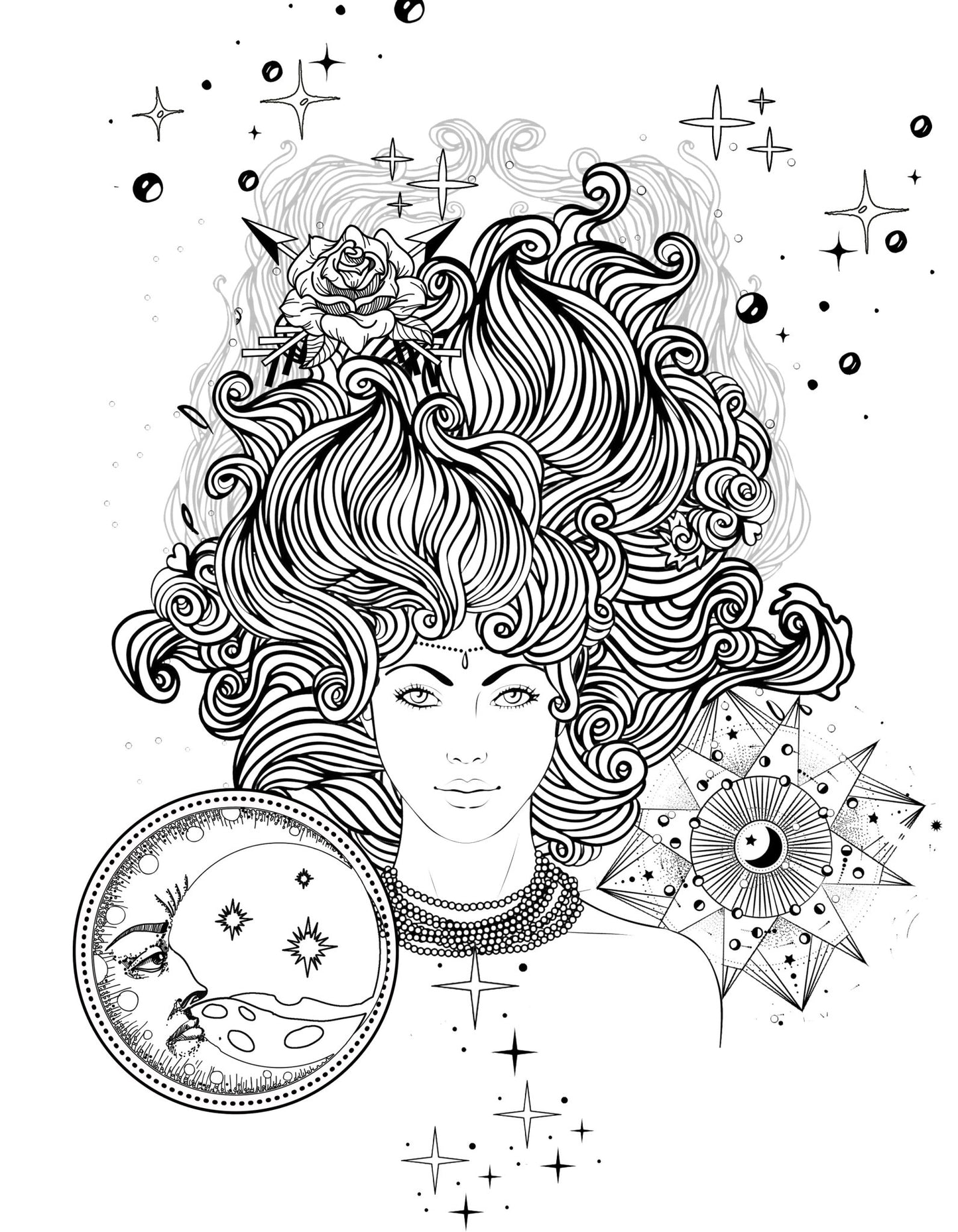 Magische Frauen Malbuch für Erwachsene (Digital) - Monsoon Publishing