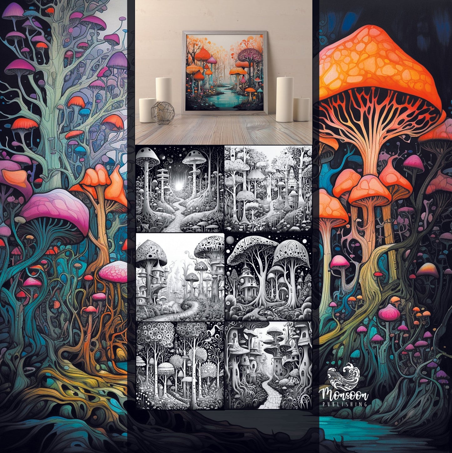 Mein wunderlicher Wald Malbuch 2 (Buchdruck) - Monsoon Publishing