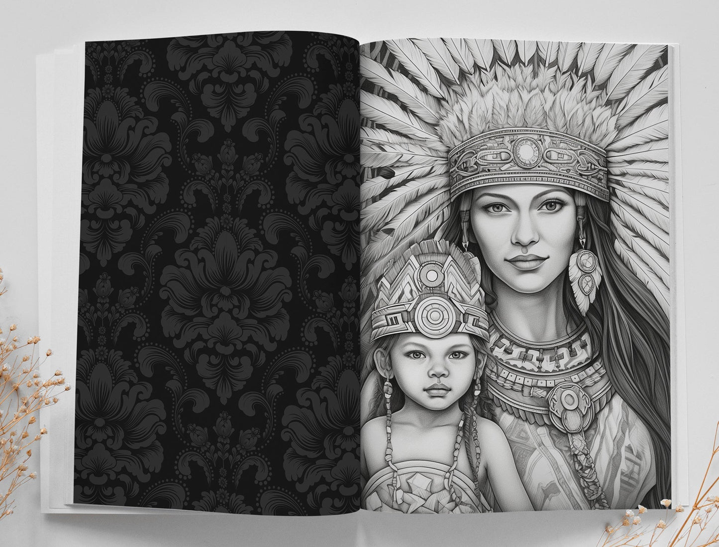 Mütter Malbuch Graustufen (Digital) - Monsoon Publishing
