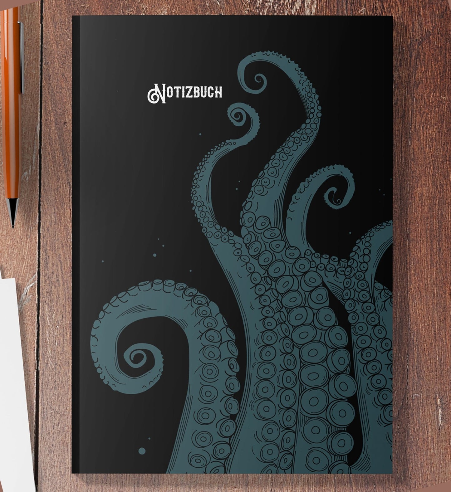 Notizbuch Vintage Oktopus Punktraster A5 (Buchdruck) - Monsoon Publishing