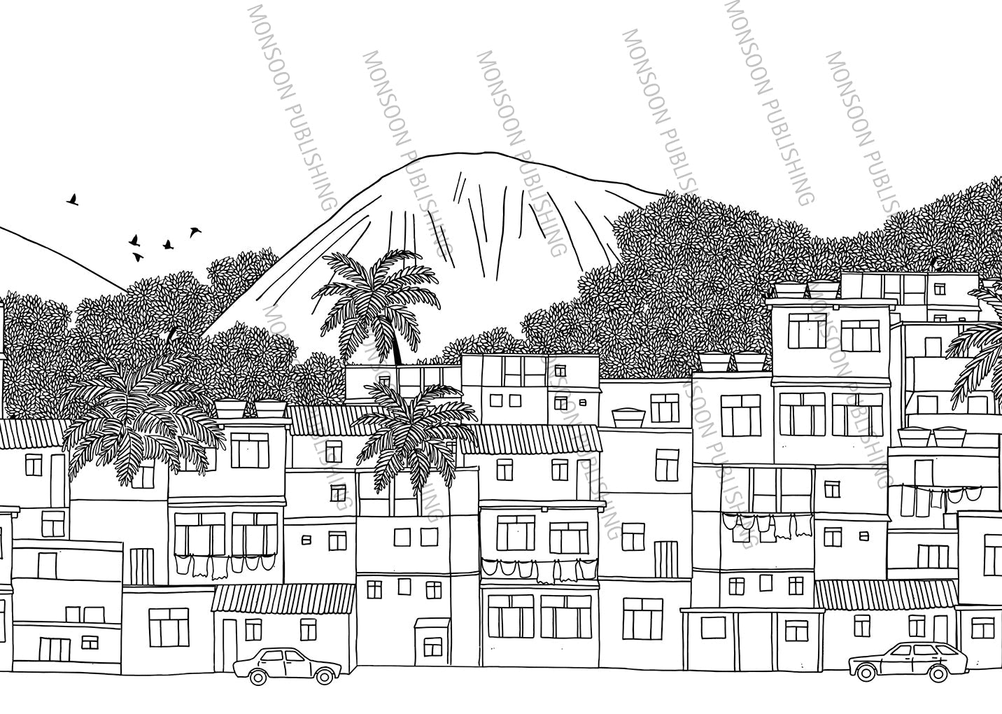 Städte der Welt Malbuch für Erwachsene 2 (Buchdruck) - Monsoon Publishing
