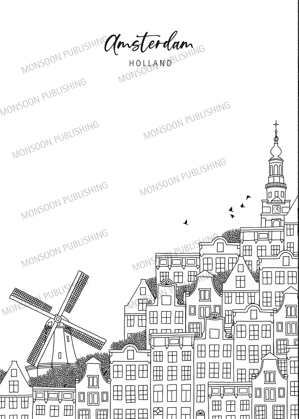 Städte der Welt Malbuch für Erwachsene (Digital) - Monsoon Publishing