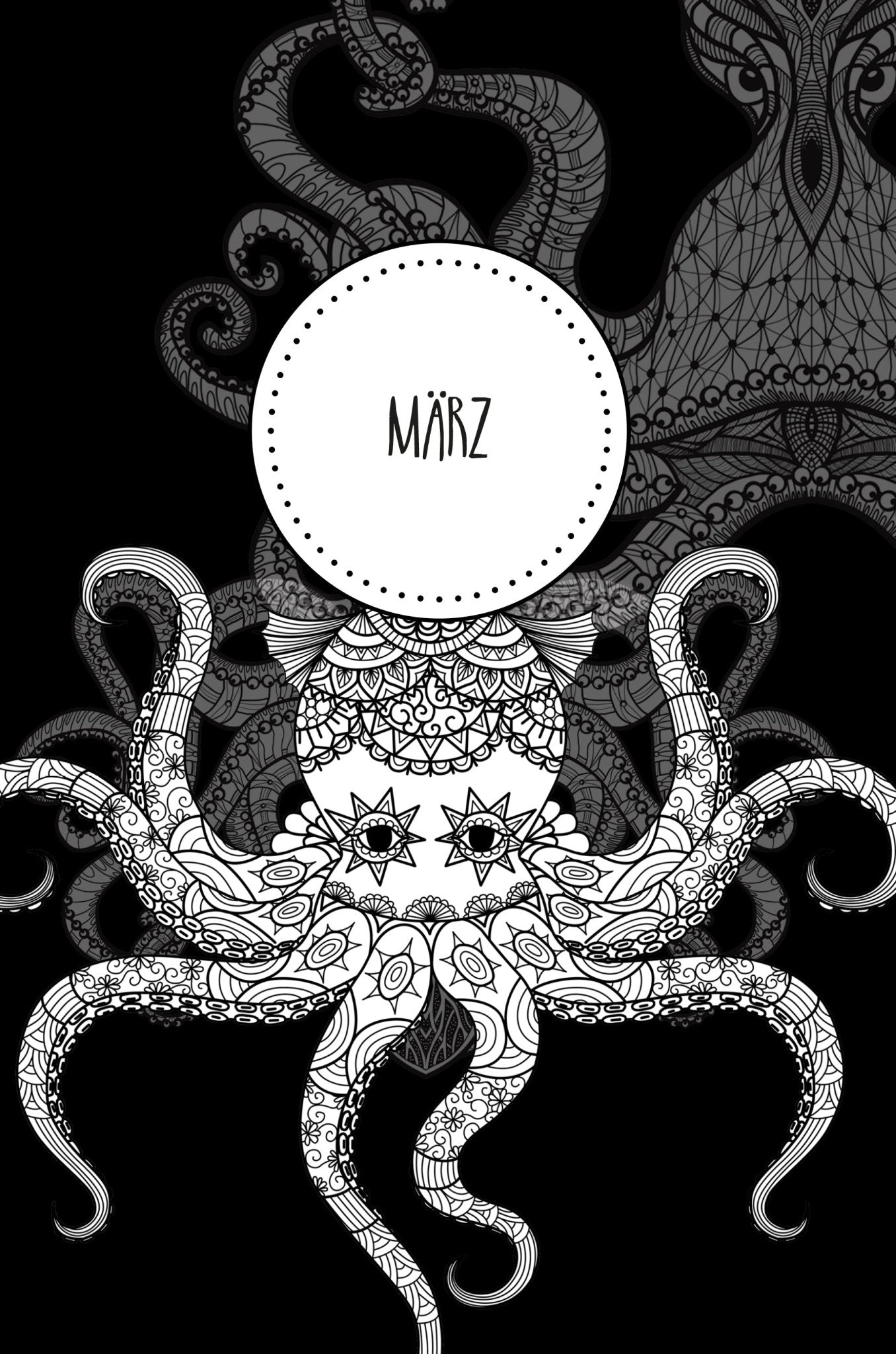 Wochenplaner 2023 Vintage Oktopus (Buchdruck) - Monsoon Publishing