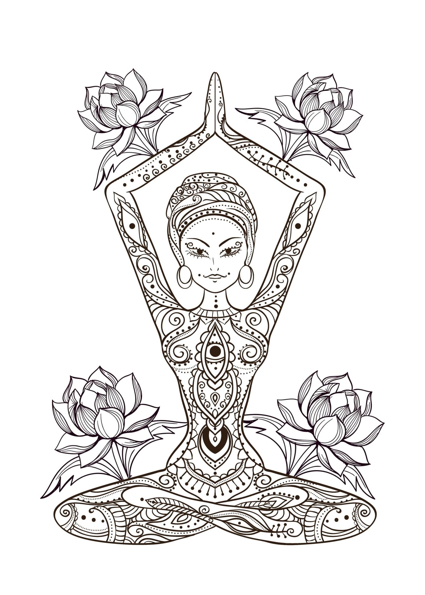 Yoga Malbuch für Erwachsene (Digital) - Monsoon Publishing