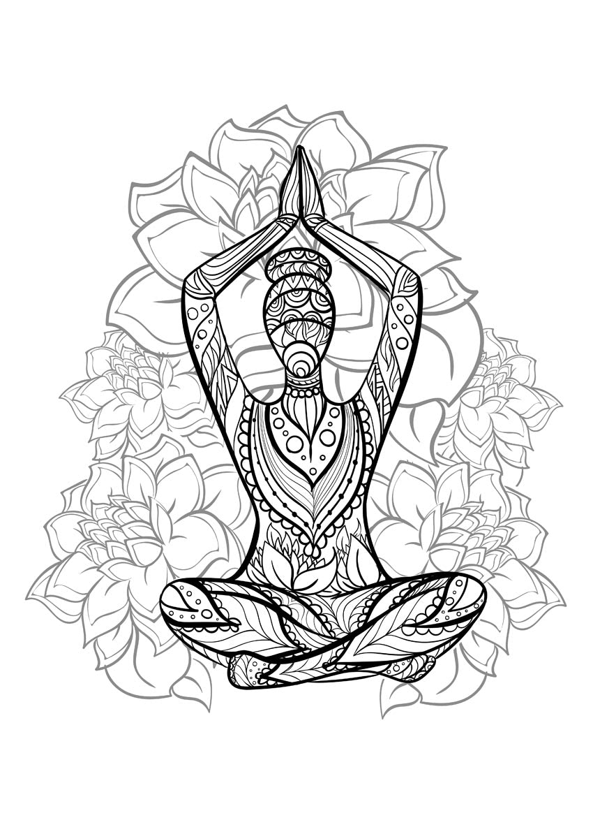 Yoga Malbuch für Erwachsene (Digital) - Monsoon Publishing