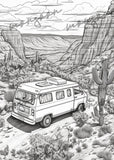 Camping Abenteuer Graustufen Malbuch (Buchdruck)