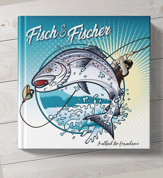 Angler Malbuch für Erwachsene (Buchdruck) - Monsoon Publishing