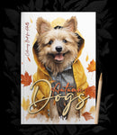 Herbst Hunde Malbuch Graustufen (Buchdruck)