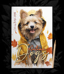 Herbst Hunde Malbuch Graustufen (Digital)