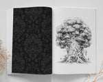 Bäume Graustufen Baum Malbuch (Buchdruck)