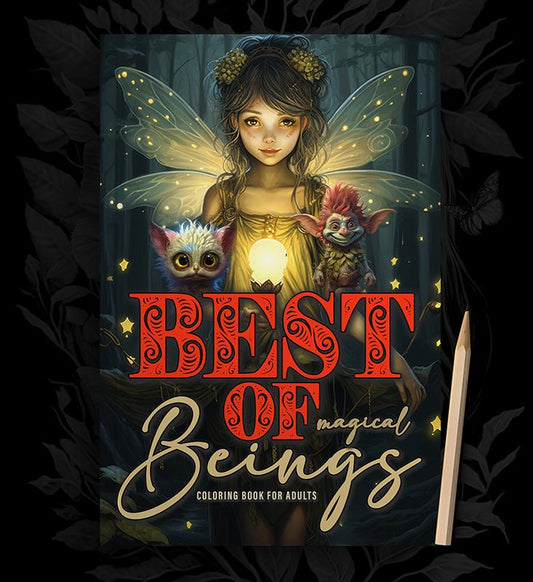 Best of magische Kreaturen Malbuch Graustufen (Buchdruck) - Monsoon Publishing