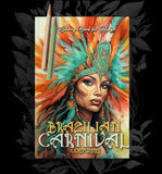Brazilian Carnival Graustufen Malbuch (Digital)