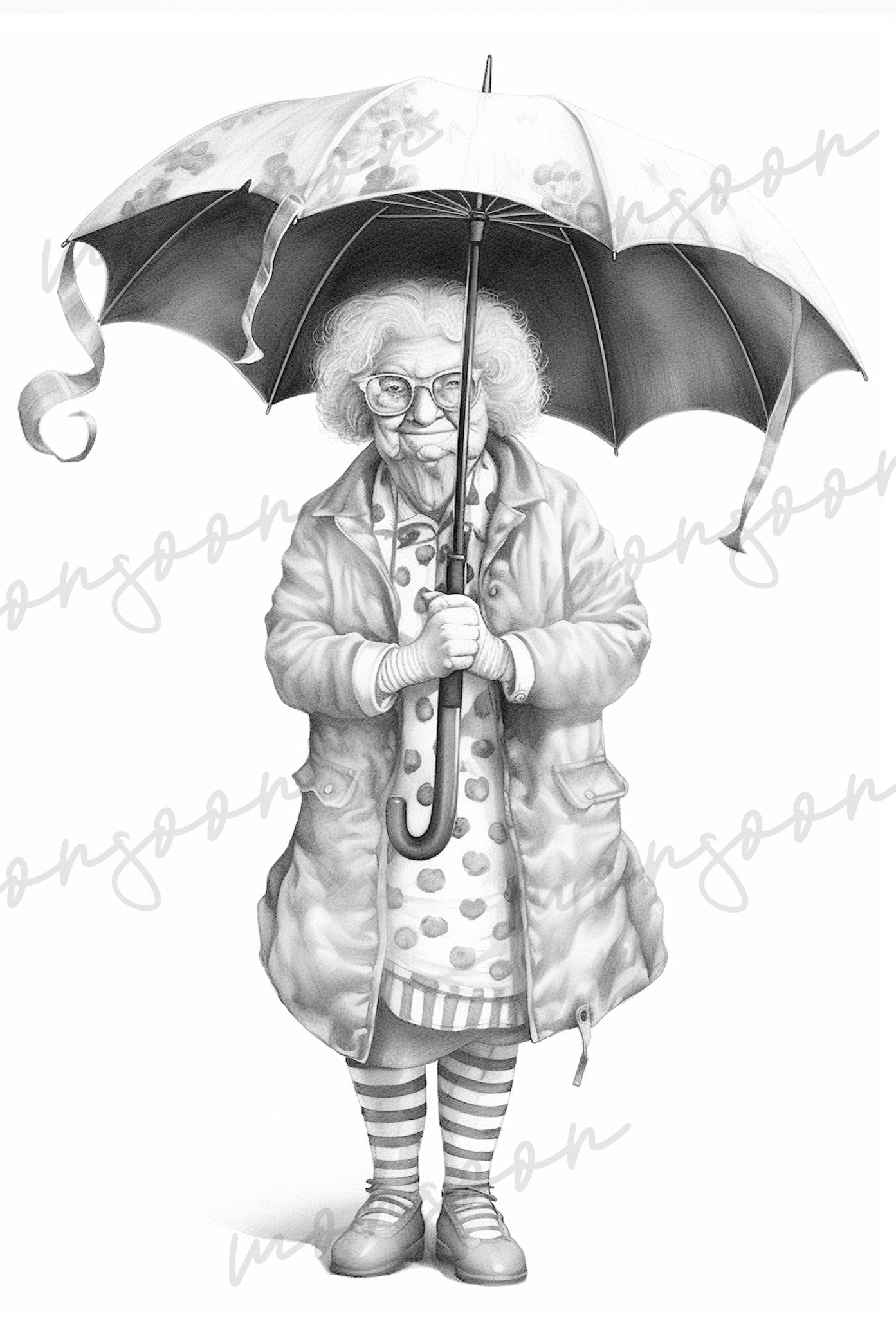 Crazy Grossmütter Malbuch Graustufen 2 (Buchdruck) - Monsoon Publishing