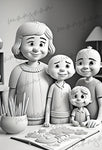 3D Malbuch für Kinder Graustufen (Digital)
