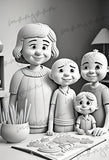 3D Malbuch für Kinder Graustufen (Digital)