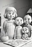 3D Malbuch für Kinder Graustufen (Buchdruck)