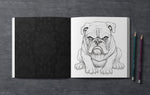 Grantige Hunde Graustufen Malbuch(Digital)