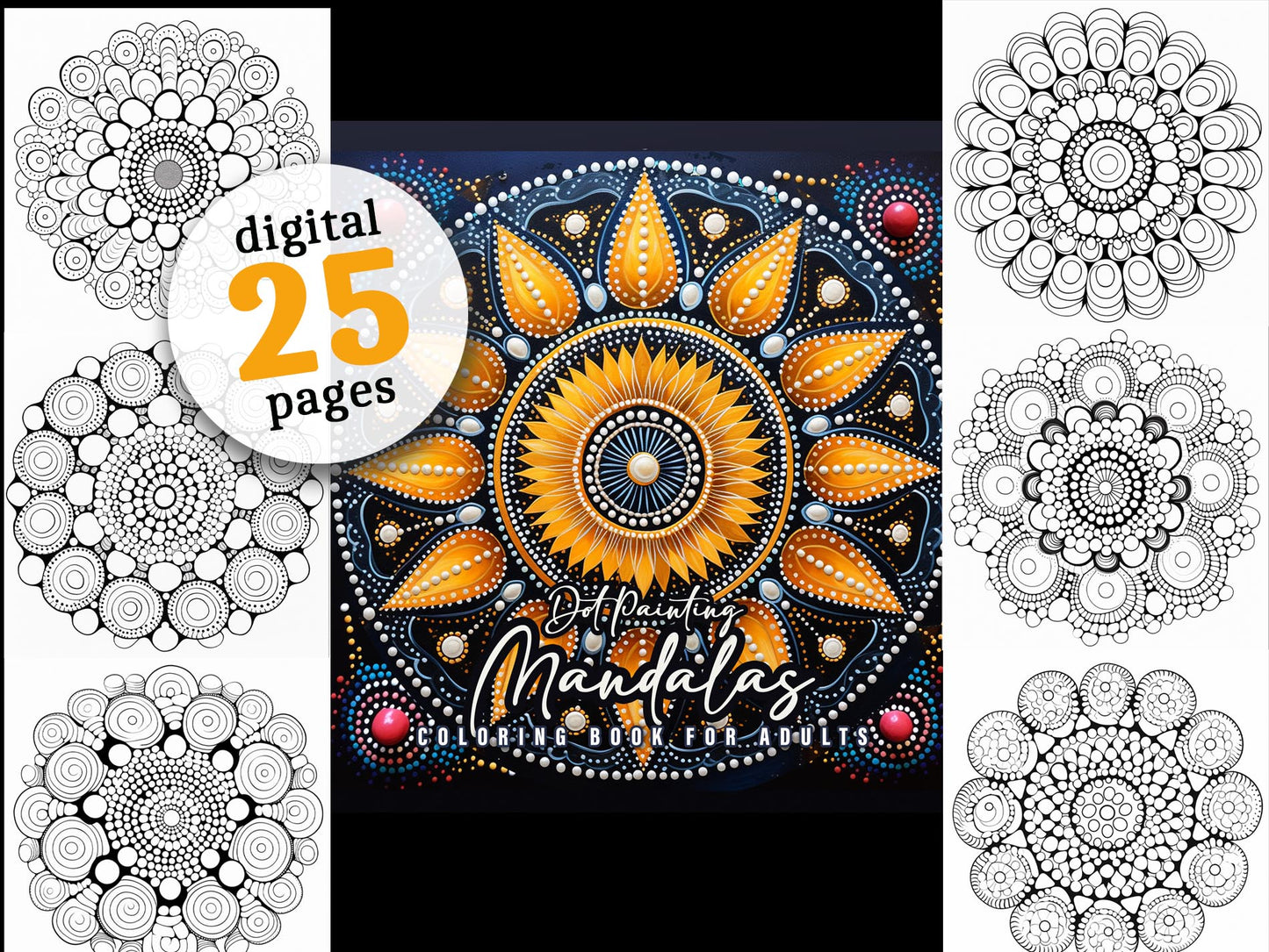 dot painting mandala malbuch digital - monsoon publishing