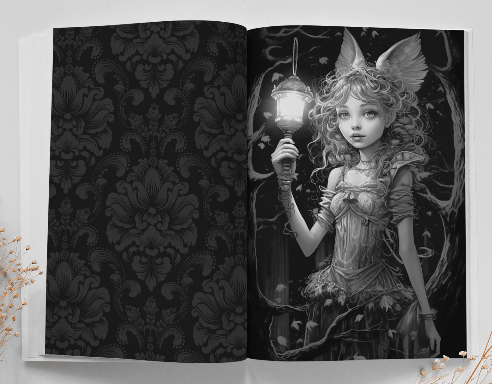 Elfen in der Nacht Malbuch Graustufen (Buchdruck) - Monsoon Publishing