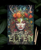 Wald Elfen Graustufen Malbuch (Buchdruck)
